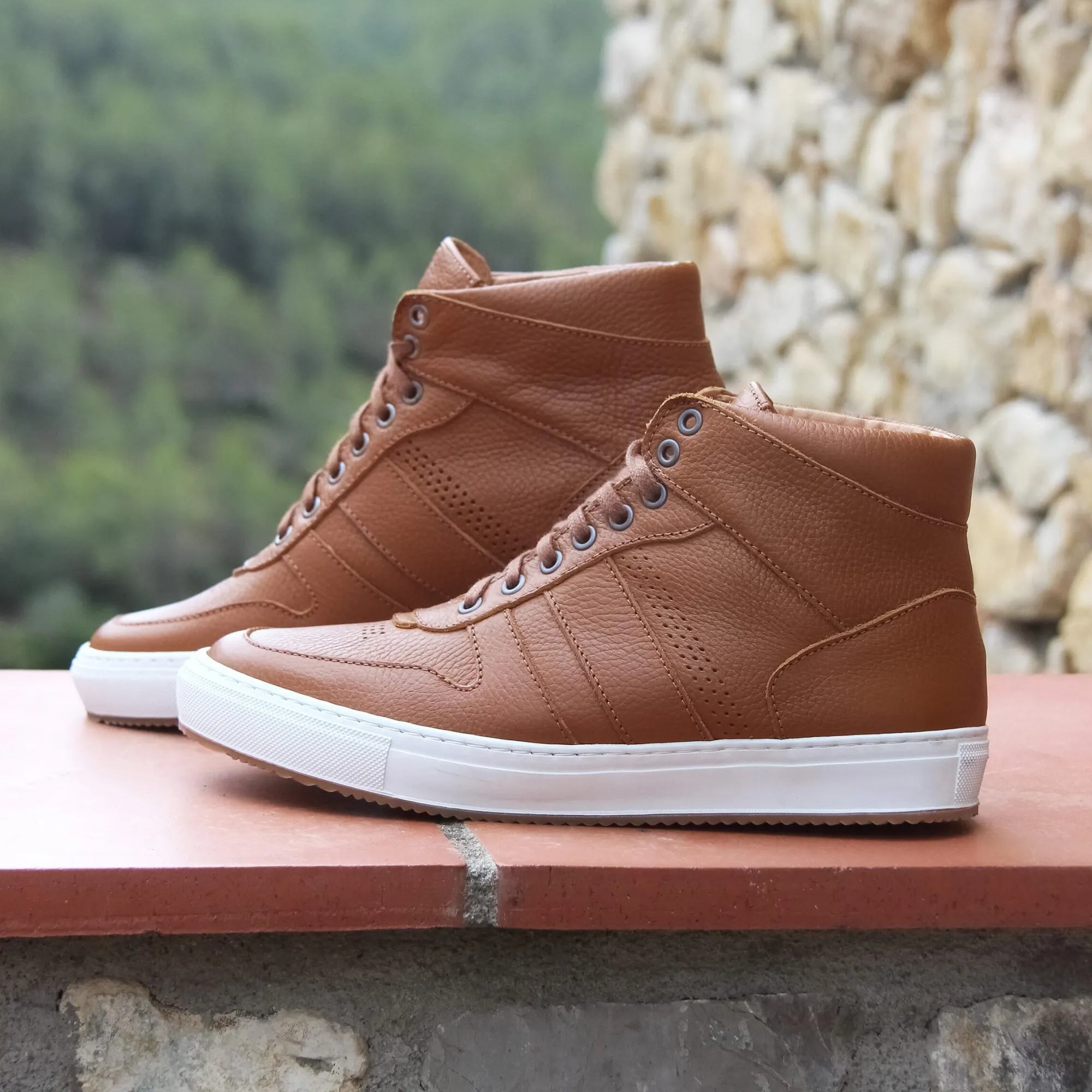 Best Sale Baskets Gaspard cuir grainé Homme Baskets
