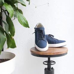 Clearance Baskets à lacet en toile recyclée bleu Homme Dressing Recyclé|Baskets