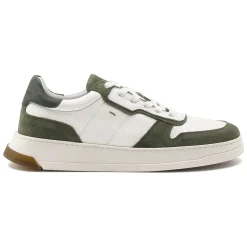 Best Baskets Léo cuir blanc kaki Homme Baskets