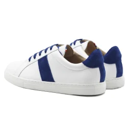 Clearance Baskets Made in France cuir bleu Femme Baskets|Baskets