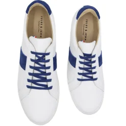 Clearance Baskets Made in France cuir bleu Femme Baskets|Baskets