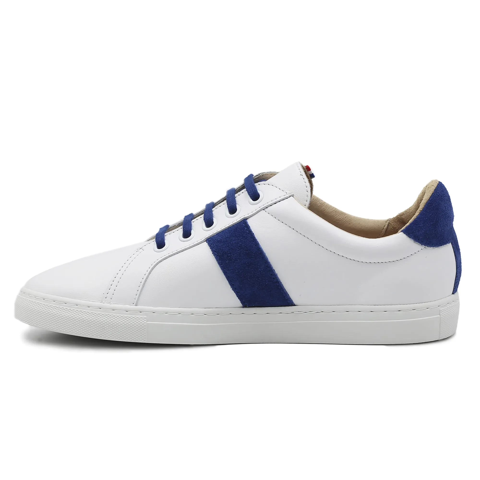 Clearance Baskets Made in France cuir bleu Femme Baskets|Baskets