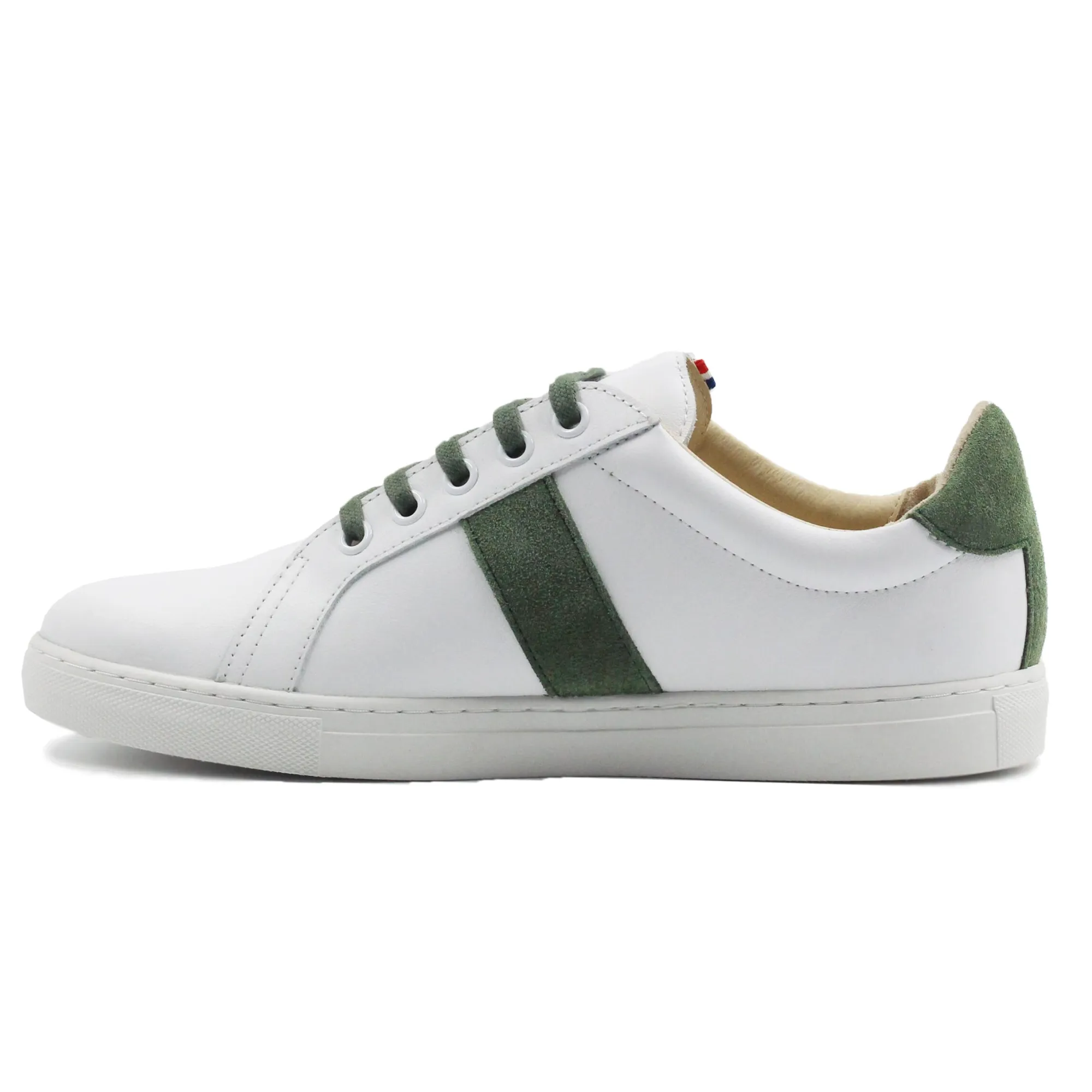 Cheap Baskets Made in France cuir kaki Femme Baskets|Baskets