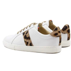 Discount Baskets Made in France cuir léopard Femme Baskets