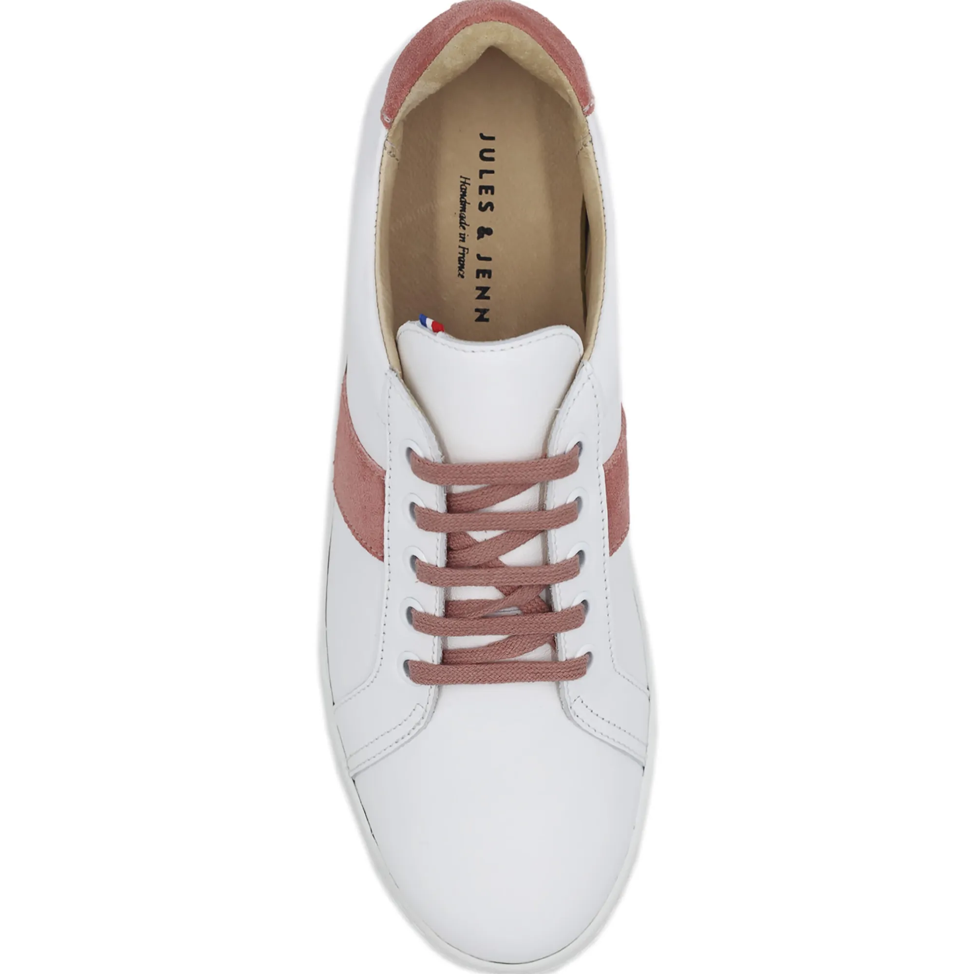 Best Sale Baskets Made in France cuir rose Femme Baskets
