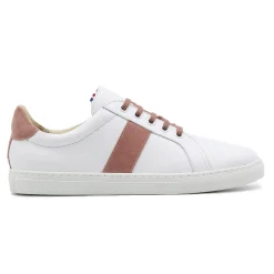 Best Sale Baskets Made in France cuir rose Femme Baskets