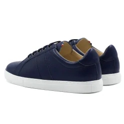 Outlet Baskets Made in France grainé bleu Femme Baskets|Baskets