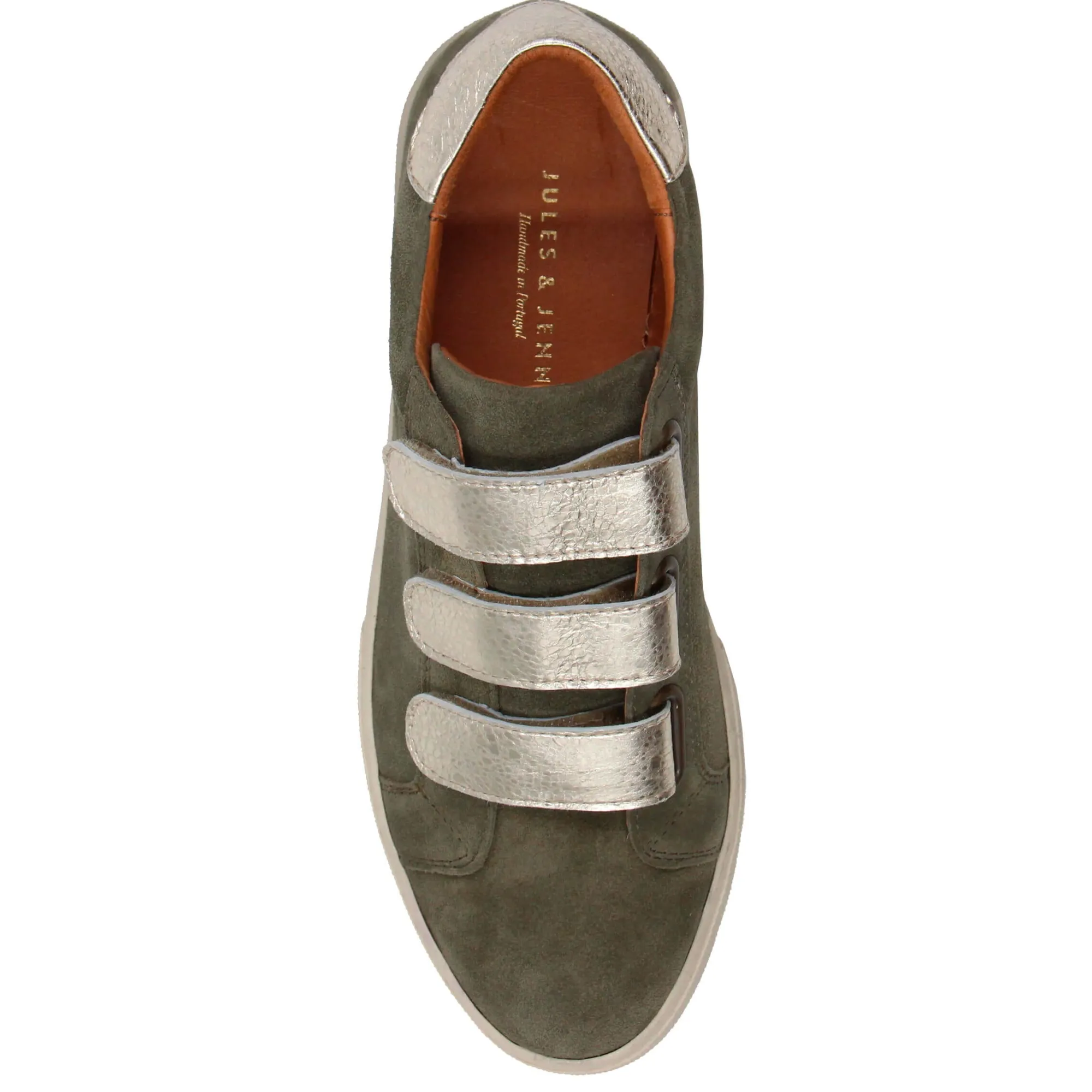 Hot Baskets scratch cuir daim kaki doré Femme Baskets