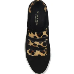 Online Baskets scratch cuir daim noir léopard Femme Baskets