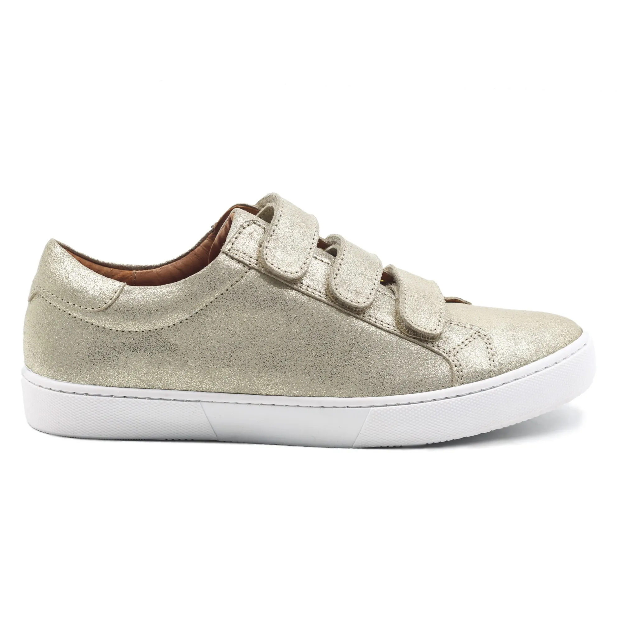 Outlet Baskets scratch cuir métallisé Femme Baskets
