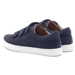 Sale Baskets scratch cuir métallisé bleu Femme Baskets