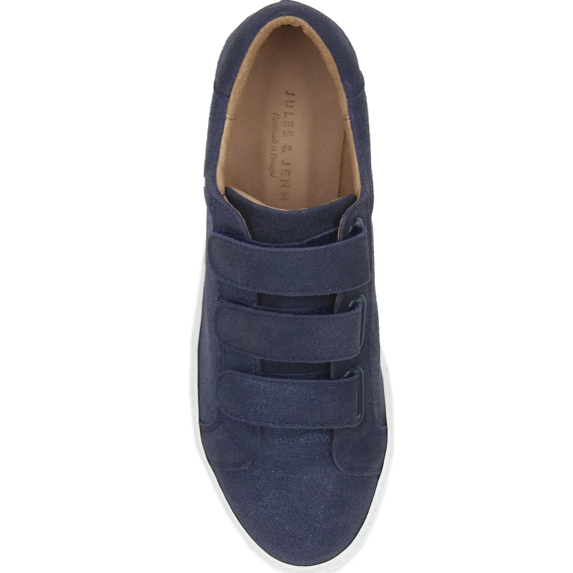 Sale Baskets scratch cuir métallisé bleu Femme Baskets