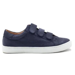 Sale Baskets scratch cuir métallisé bleu Femme Baskets