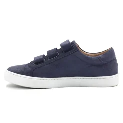 Sale Baskets scratch cuir métallisé bleu Femme Baskets