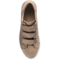 Fashion Baskets scratch cuir métallisé Femme Baskets