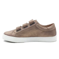 Fashion Baskets scratch cuir métallisé Femme Baskets
