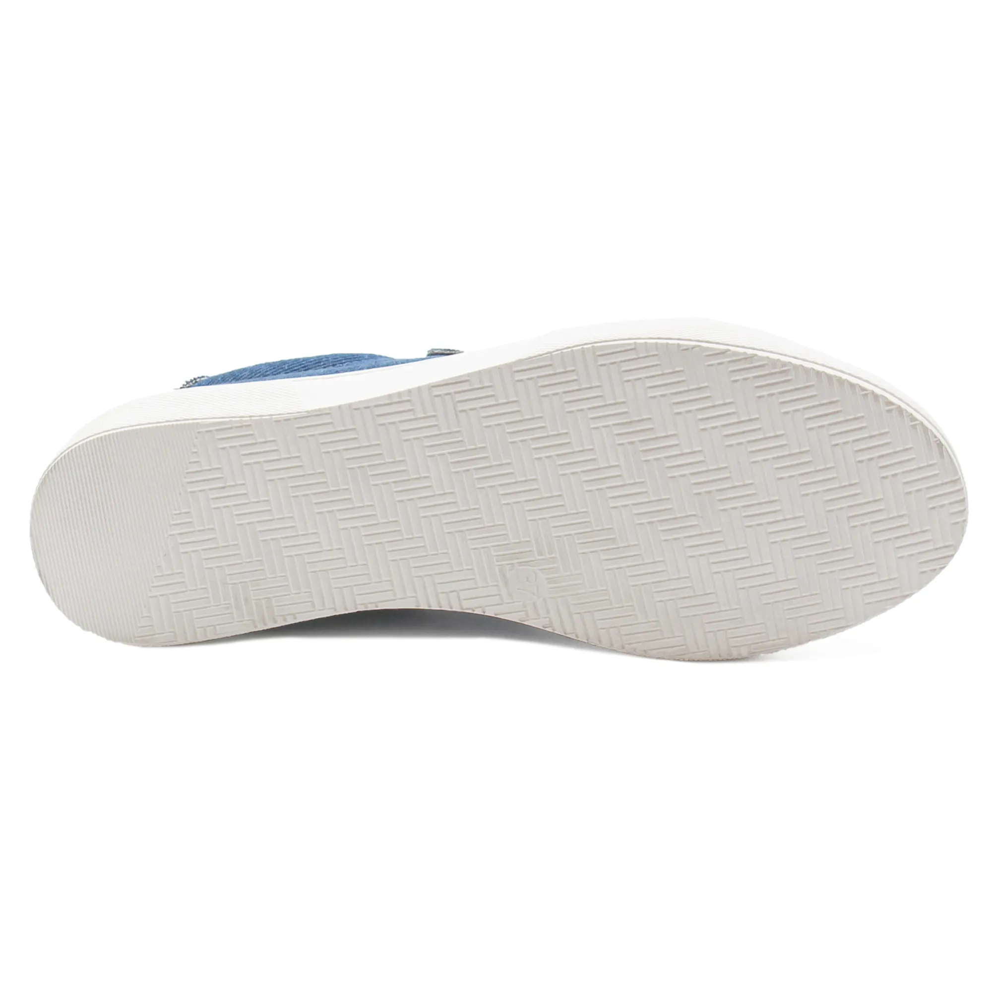 Best Sale Baskets scratch toile de jean bleu Femme Baskets
