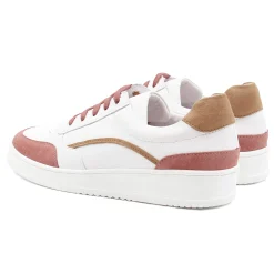 Sale Baskets vintage cuir blanc beige Femme Baskets