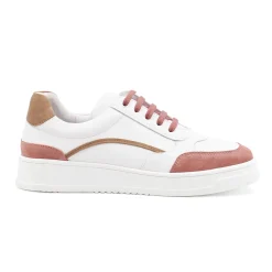 Sale Baskets vintage cuir blanc beige Femme Baskets