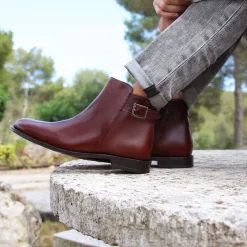 Cheap Boots à boucle cuir Homme Boots