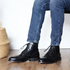 Flash Sale Boots cousu Goodyear cuir Homme Fins De Série Solidaires
