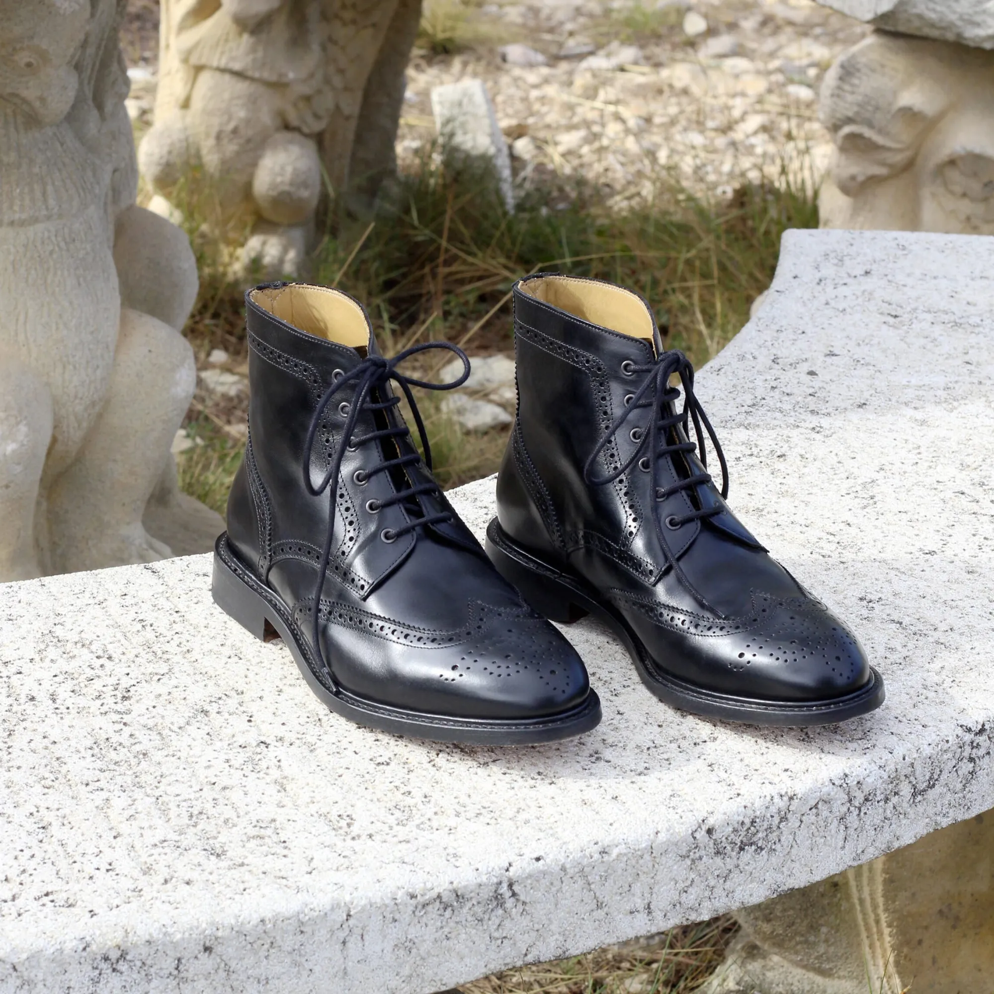 Flash Sale Boots cousu Goodyear cuir Homme Fins De Série Solidaires