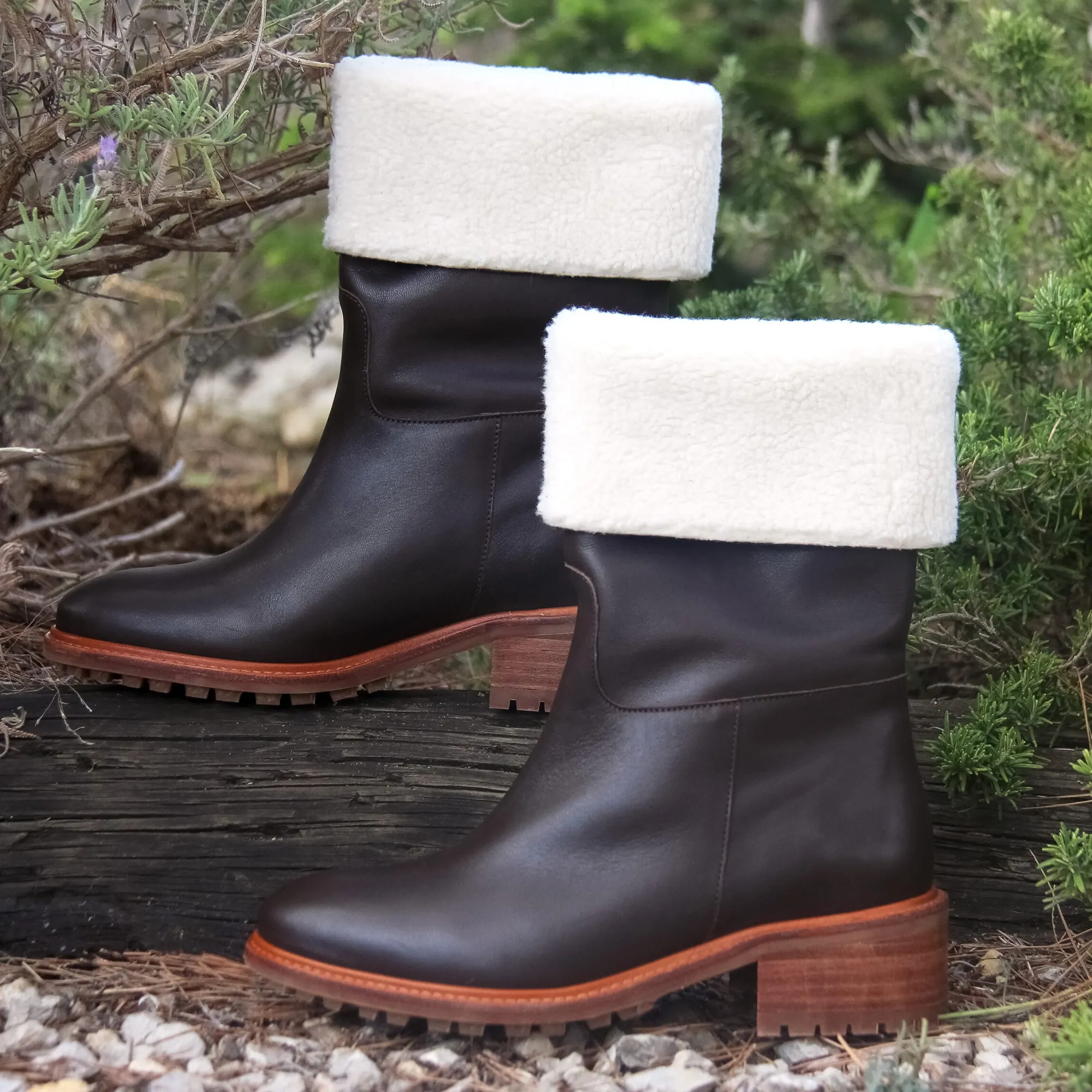 Best Bottes fourrées cuir Femme Bottines & Bottes