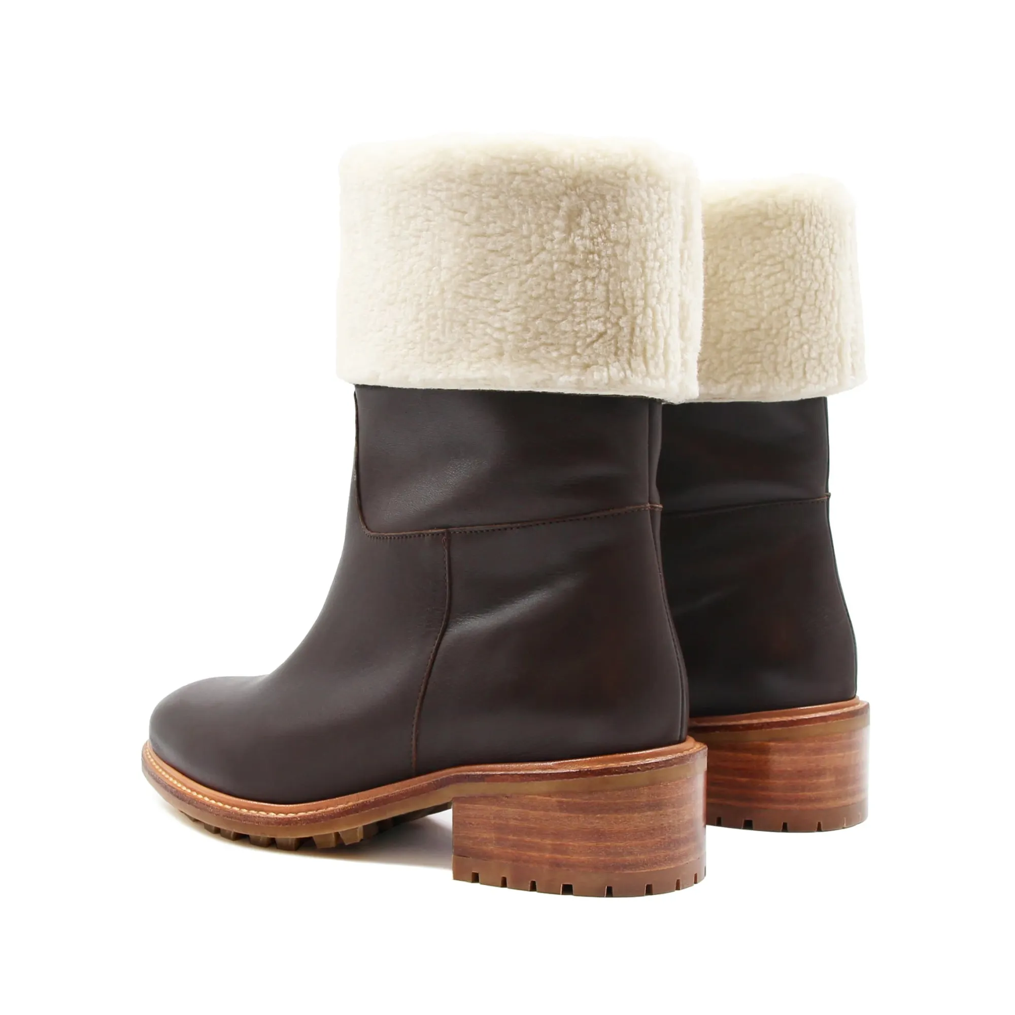 Best Bottes fourrées cuir Femme Bottines & Bottes