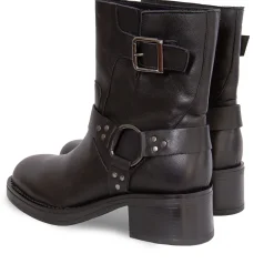 Hot Bottines Biker cuir Femme Bottines & Bottes