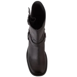 Hot Bottines Biker cuir Femme Bottines & Bottes