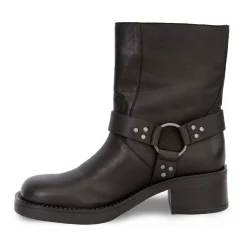 Hot Bottines Biker cuir Femme Bottines & Bottes