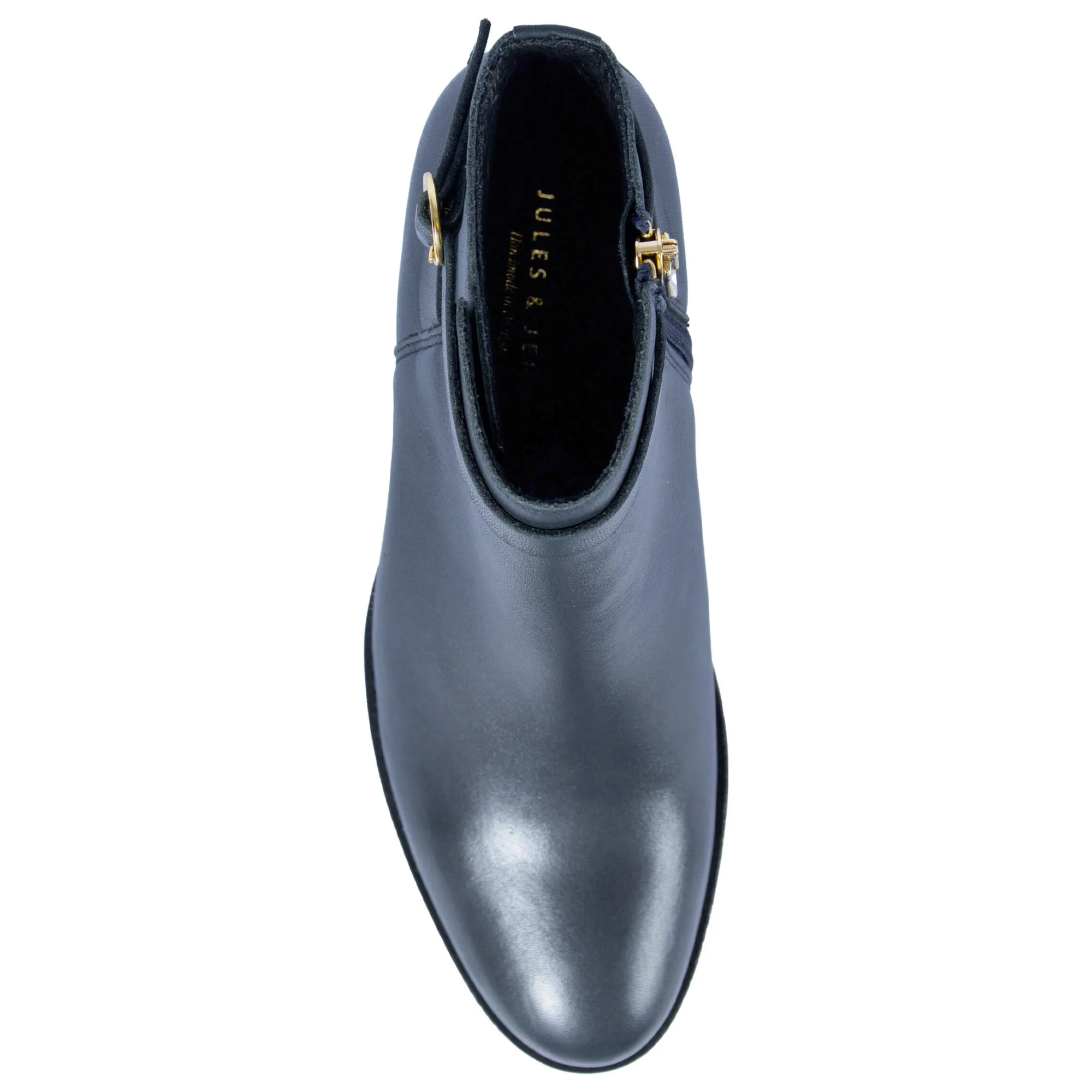 Fashion Bottines cavalières cuir bleu Femme Bottines & Bottes