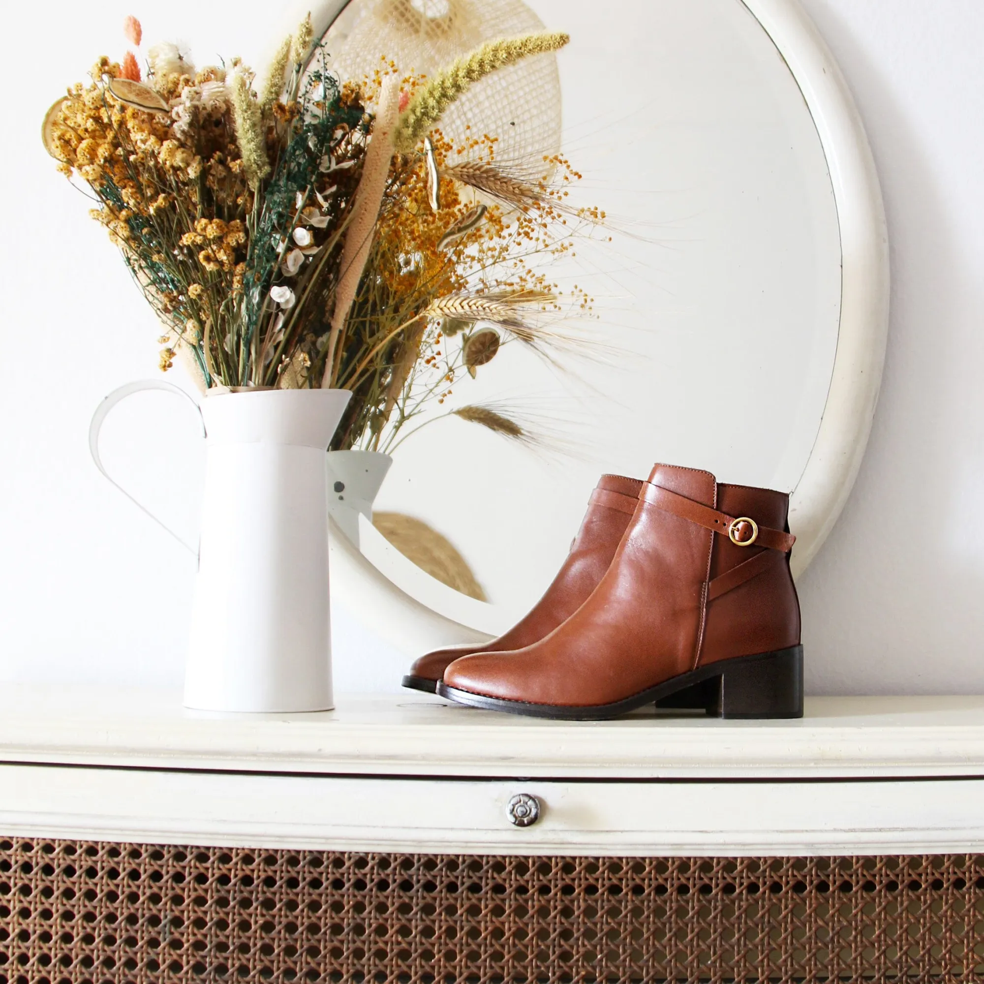 Clearance Bottines cavalières cuir Femme Bottines & Bottes