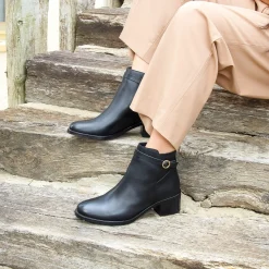 Cheap Bottines cavalières cuir Femme Bottines & Bottes