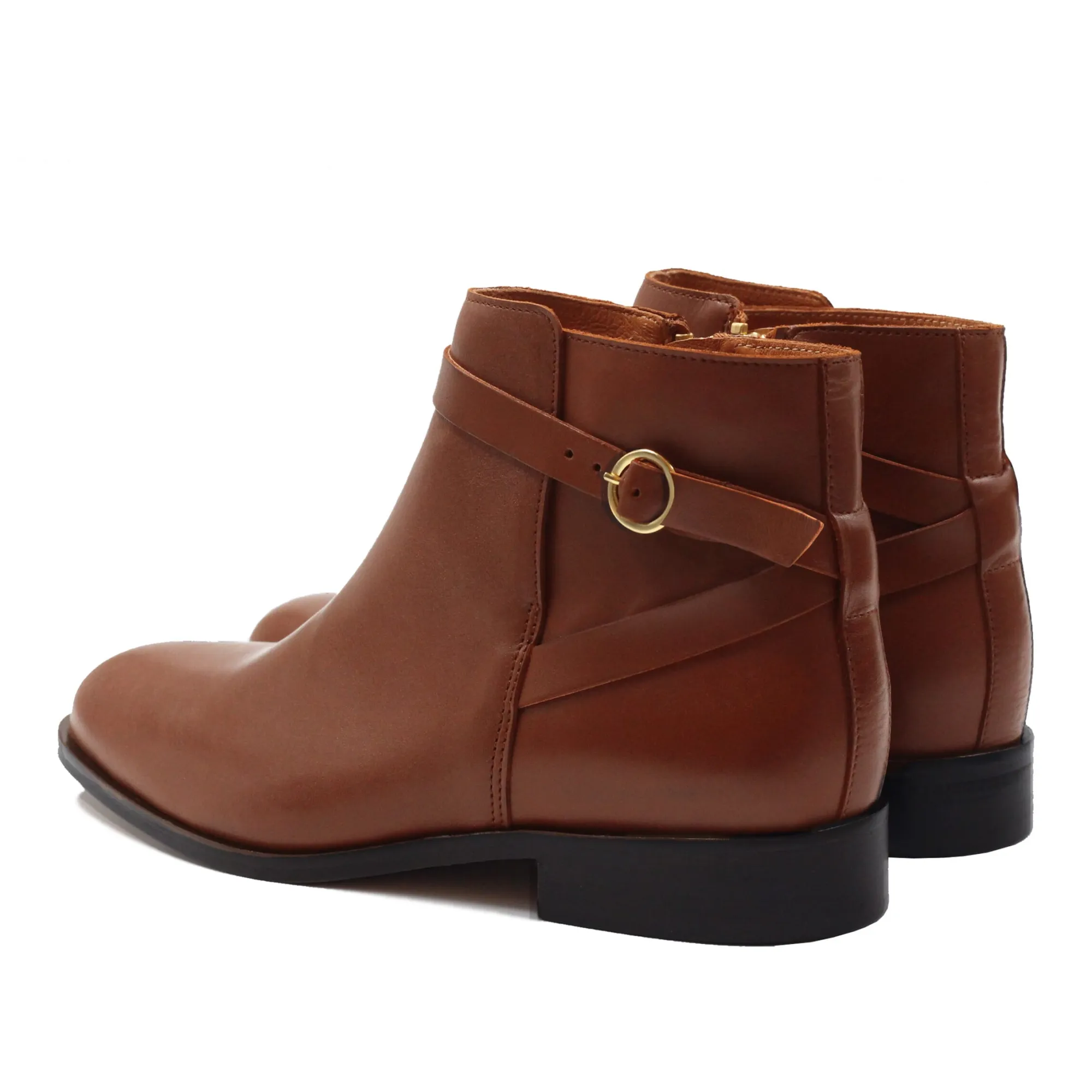 Cheap Bottines cavalières plates cuir Femme Bottines & Bottes