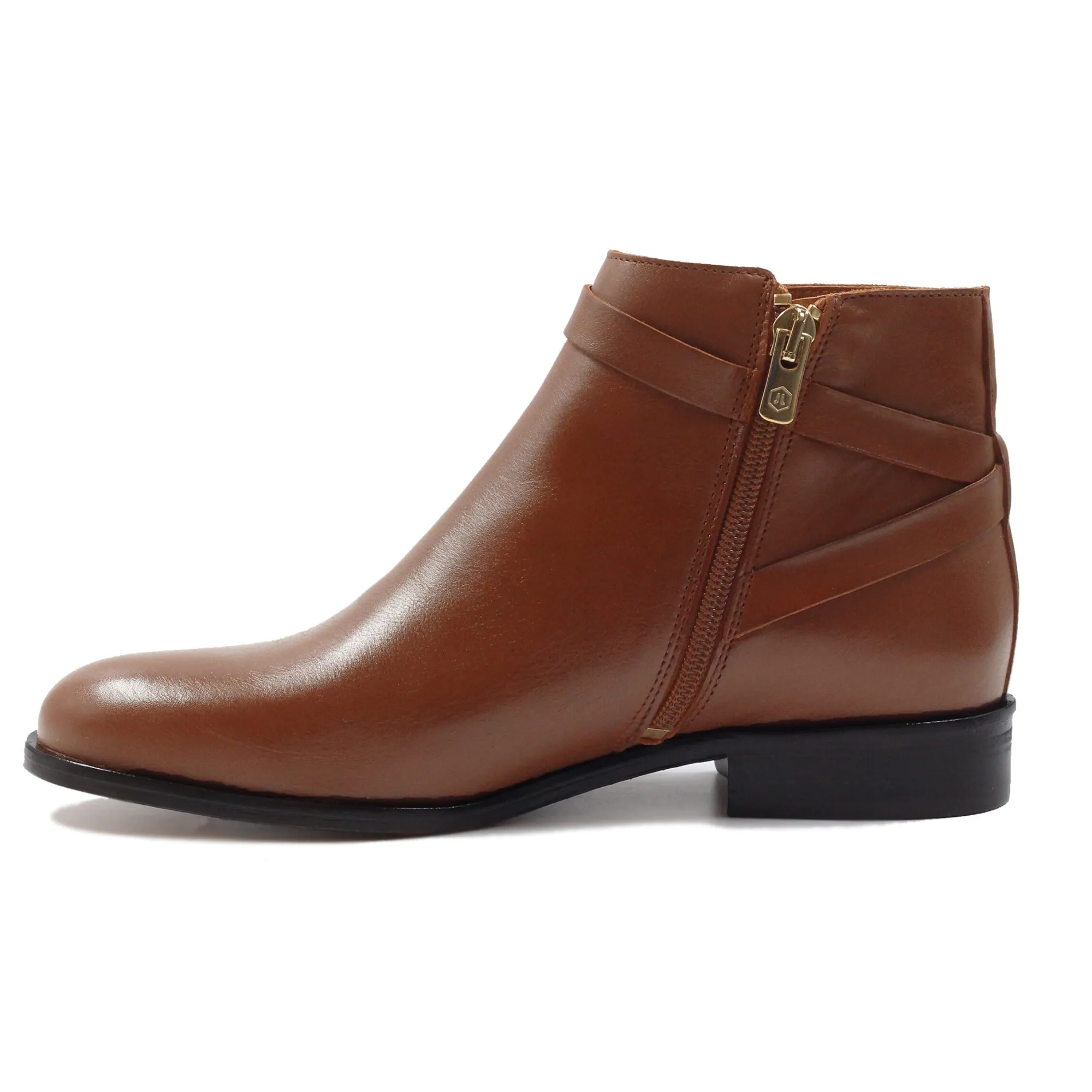 Cheap Bottines cavalières plates cuir Femme Bottines & Bottes
