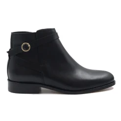 Best Sale Bottines cavalières plates cuir Femme Bottines & Bottes