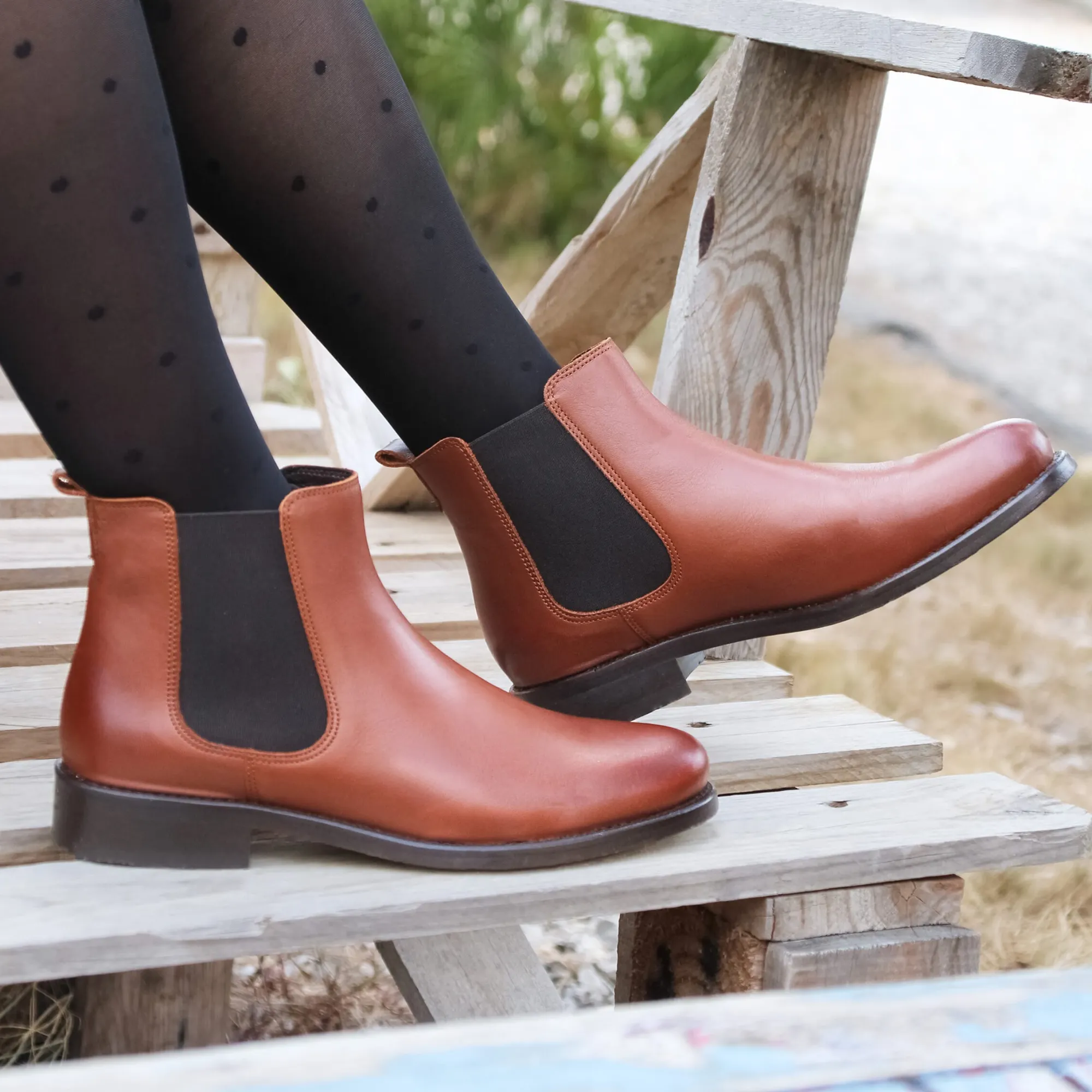 Best Sale Bottines Chelsea cuir Femme Bottines & Bottes