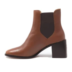 Sale Bottines Chelsea talon cuir Femme Bottines & Bottes