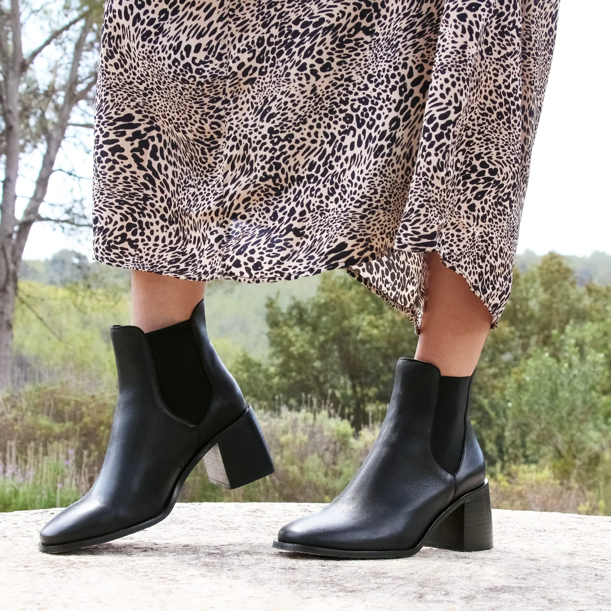 Shop Bottines Chelsea talon cuir Femme Bottines & Bottes