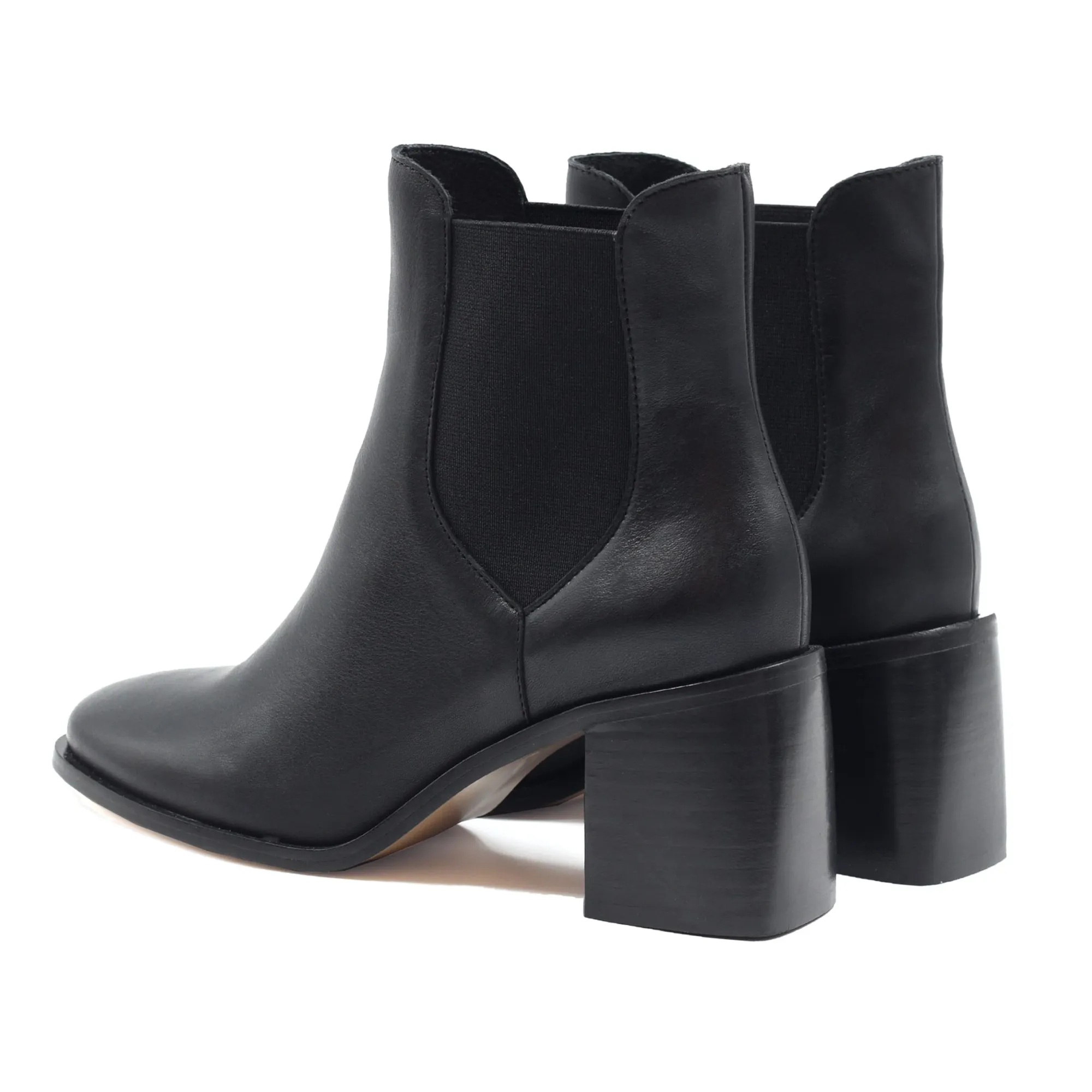 Shop Bottines Chelsea talon cuir Femme Bottines & Bottes