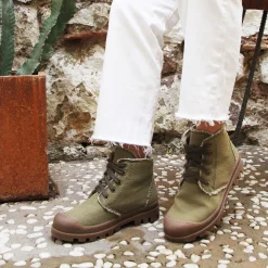 Store Bottines crantées toile recyclée Femme Dressing Recyclé|Bottines & Bottes