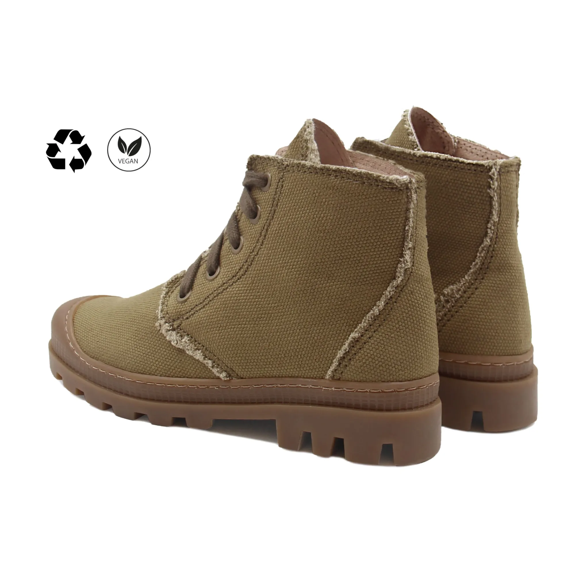 Store Bottines crantées toile recyclée Femme Dressing Recyclé|Bottines & Bottes