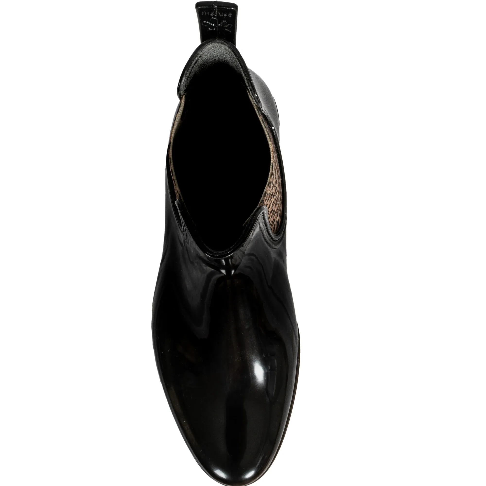 Best Sale Bottines de pluie crantées noir léopard Femme Bottines & Bottes
