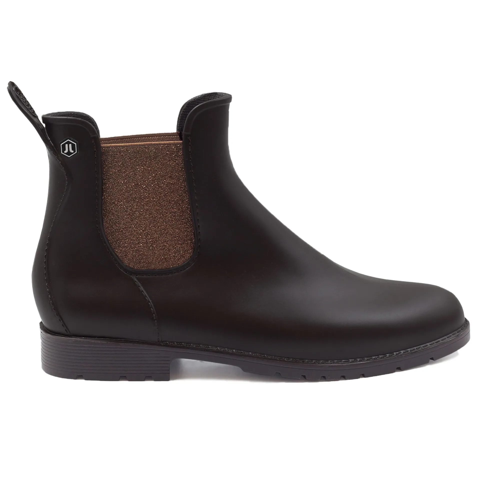 Cheap Bottines de pluie marron bronze Femme Bottines & Bottes