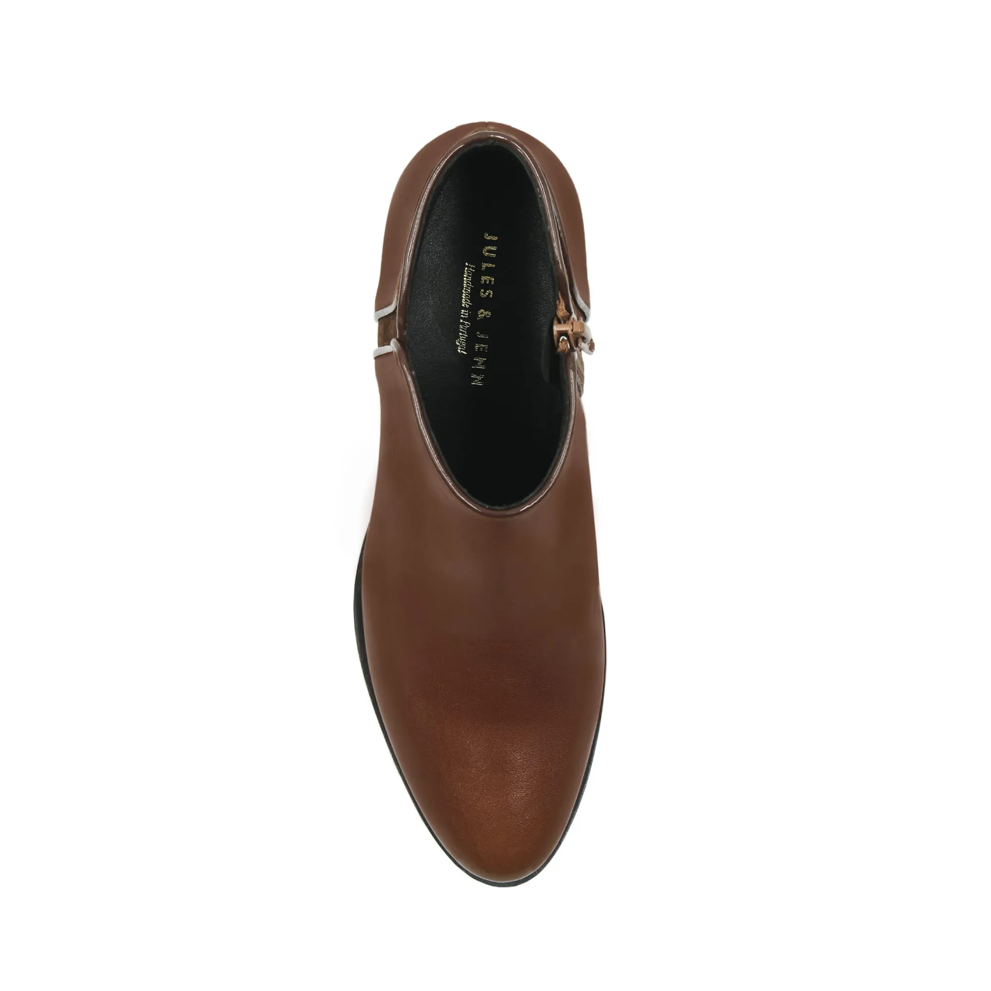 Hot Bottines moyen talon cuir Femme Bottines & Bottes