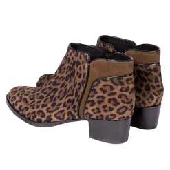Flash Sale Bottines moyen talon cuir daim Femme Bottines & Bottes