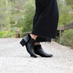 Discount Bottines moyen talon cuir Femme Bottines & Bottes