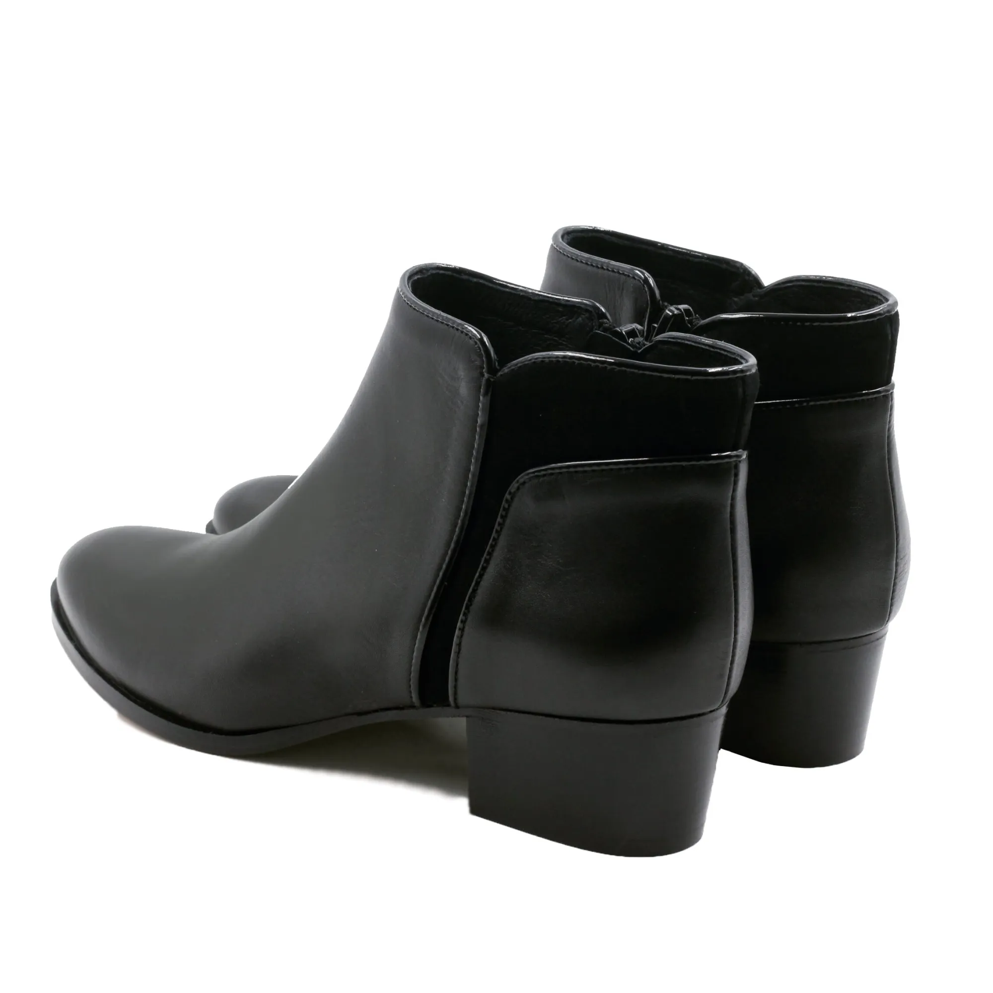 Discount Bottines moyen talon cuir Femme Bottines & Bottes