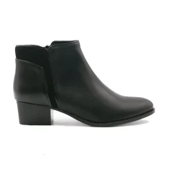 Discount Bottines moyen talon cuir Femme Bottines & Bottes